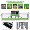 Large three box rabbit cage,for Indoor and Outdoor Use, Gray