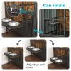 Modern Kennel Dogs room up to 80 LB, Dog crate furniture with Multi-Purpose Rremovable Ttray, Double-Door Dog House, lift Panel, 360 Degree Rotation -