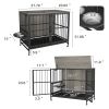 Modern Kennel Dogs room up to 80 LB, Dog crate furniture with Multi-Purpose Rremovable Ttray, Double-Door Dog House, lift Panel, 360 Degree Rotation -