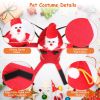 Pet Christmas Costumes Red Winter Coat for Dog Riding Santa Claus with Bell Clothes New Year Outfit Cosplay Costumes Party Dress Up For Cats