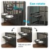 Modern Kennel Dogs room up to 80 LB, Dog crate furniture with Multi-Purpose Rremovable Ttray, Double-Door Dog House, lift Panel, 360 Degree Rotation -